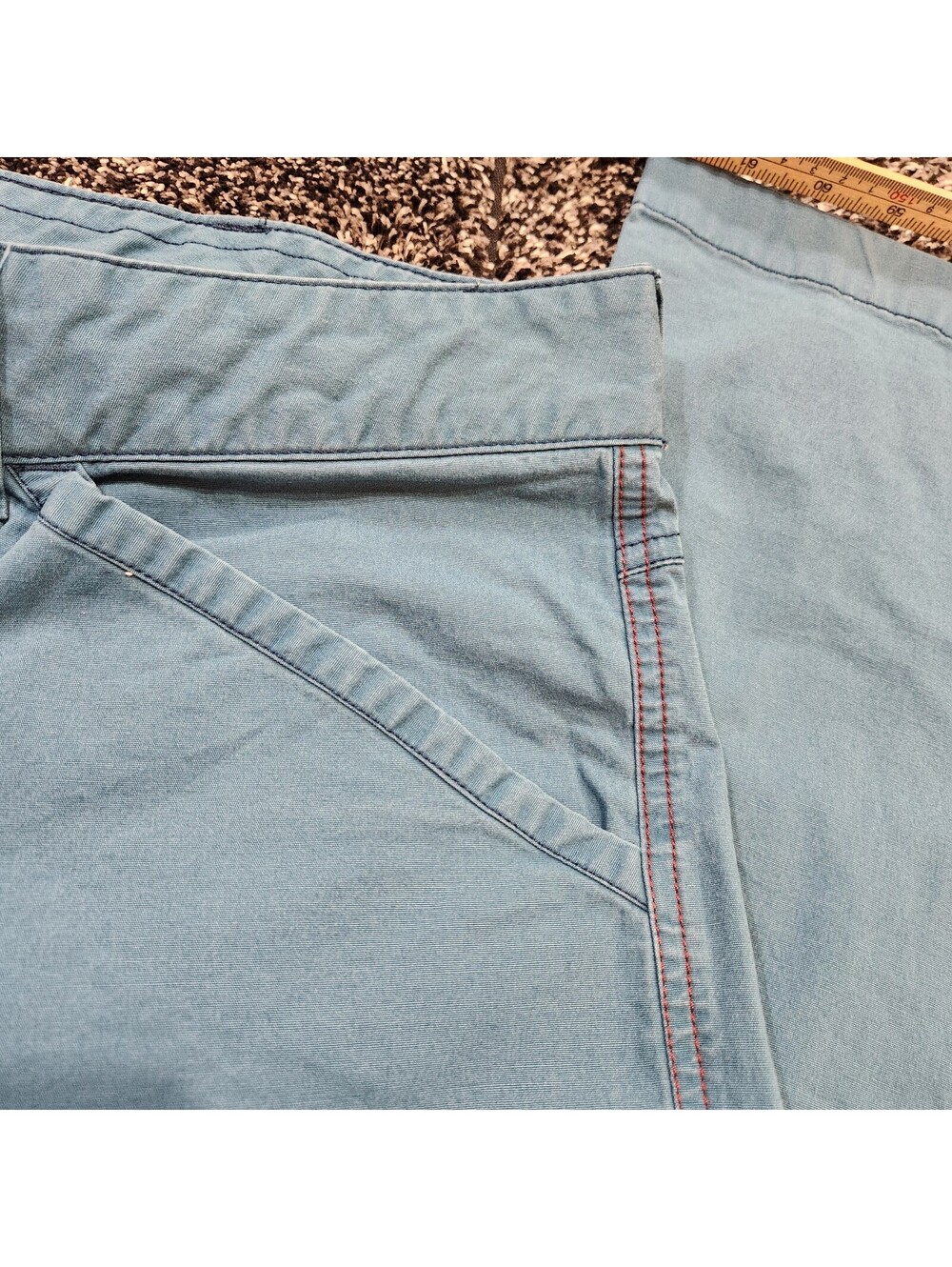 Outdoor Research Wadi Rum Climbing Pants Men 34x32 Teal Blue Plaid Pocket Lining - Picture 12 of 15